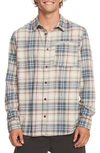 Quiksilver Banchor Plaid Stretch Flannel Button-up Shirt In Plaza