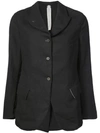 A Diciannoveventitre Curved Hem Buttoned Blazer In Blue