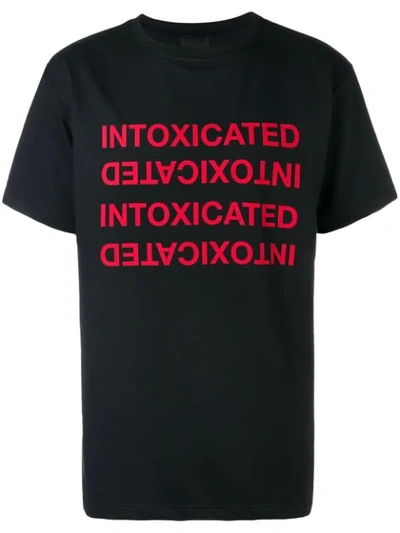 Intoxicated Branded T In Black