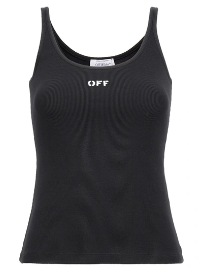 Off-white Tank Top Off Stamp In Black