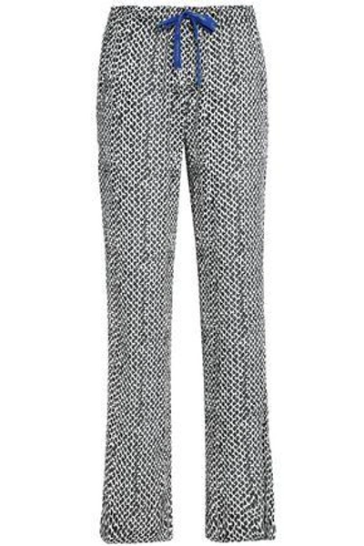 Calvin Klein Underwear Printed Crepe Pajama Pants In Black