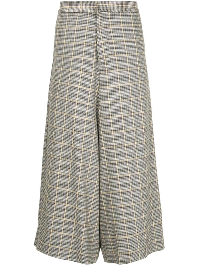 Bassike Checked Wide Leg Trousers