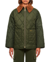 Barbour Plus Woodhall Quilted Coat In Sage/ancient