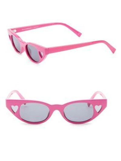 Le Specs X Adam Selman The Heartbreaker 56mm Cat Eye Sunglasses In Blush