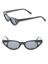 Le Specs X Adam Selman The Heartbreaker 56mm Cat Eye Sunglasses In Black