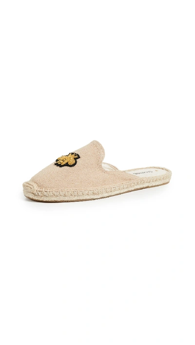Soludos Beige Espadrille Mules With Bee Embroidery - Beige