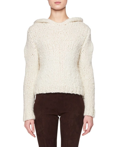 The Row Dreamy Hooded Chunky Cashmere Sweater