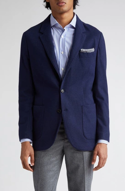 Brunello Cucinelli Cashmere Jersey Sport Coat In Cobalt