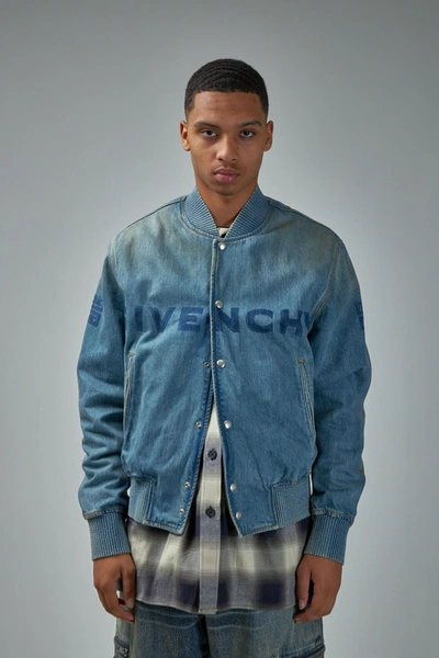 Givenchy Jeans Bomber Jacket In Blue