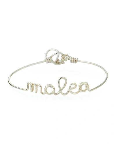 Atelier Paulin Personalized 10-letter Wire Bracelet, Silver