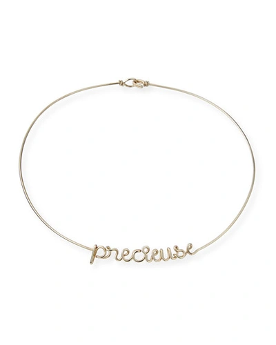 Atelier Paulin Personalized 6-letter Wire Necklace, Silver
