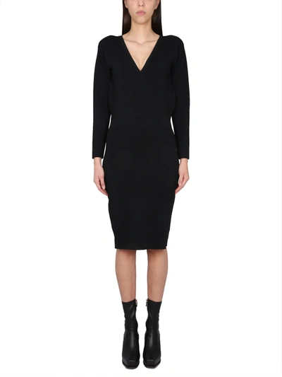 Stella Mccartney V-neck Dress In Nero