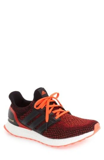Adidas Originals 'ultraboost' Running Shoe In Black/ Solar Red