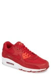 Nike Air Max 90 Premium Sneaker In Gym Red/ White