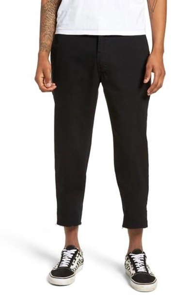 Barney Cools B. Relaxed Chinos In Taped Black Crop