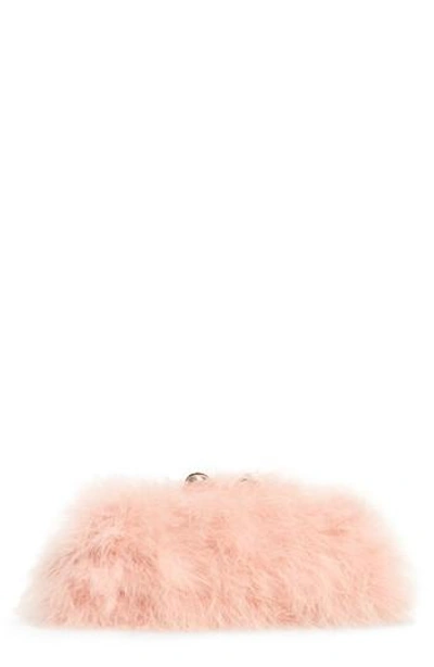 Ted Baker Loop Bow Feather Evening Bag - Pink In Light Pink