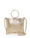 Thacker Le Pouch Metallic Leather Crossbody In Gold/gold