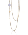 Pasquale Bruni Women's Bon Ton 18k Rose Gold, Light Blue Chalcedony, Quartz & Diamond Long Necklace