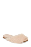 1.state Onora Genuine Rabbit Fur Slide Sandal In Blush Rabbit Fur