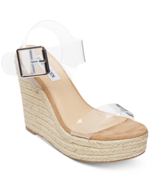 steve madden clear wedges