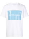 Calvin Klein Jeans Est.1978 White Logo-print Cotton T-shirt In Bright White