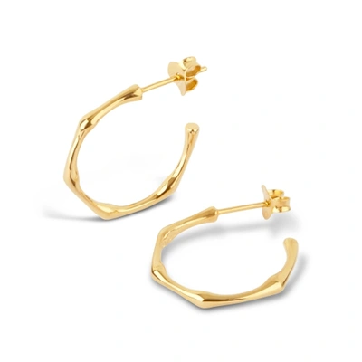 Dinny Hall Bamboo Small Hoops In Gold