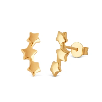 Dinny Hall Bijou Triple Star Earrings In Gold
