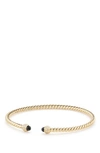 David Yurman Women's Cable Spira 18k Yellow Gold & Diamond Bracelet In Black Onyx