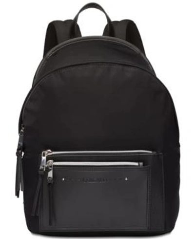Calvin Klein Lisa Nylon Backpack In Black/silver