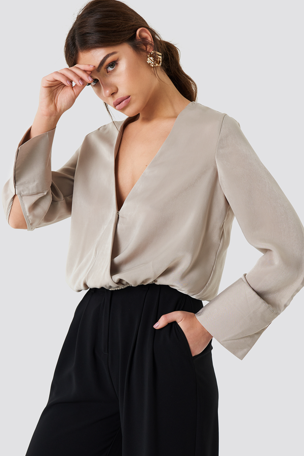 top beige satin