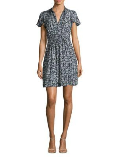 Rebecca Taylor Capucine Silk Dress In Black Multi