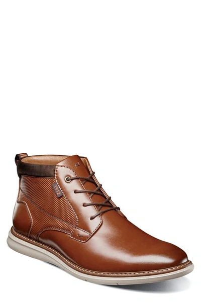 Nunn Bush Chase Plain Toe Chukka Boot In Cognac Multi