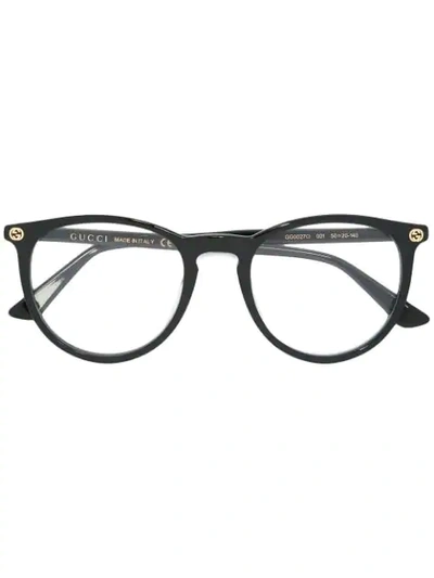 Gucci Circular Glasses In Black