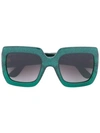 Gucci Oversize Square Frame Sunglasses In Green