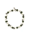 Alexander Mcqueen Beaded Skull Bracelet - Metallic