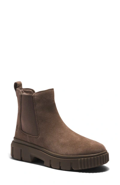 Timberland Greyfield Chelsea Boot In Taupe Suede