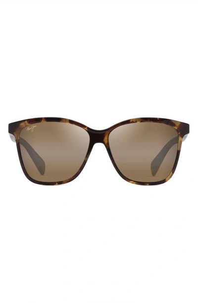 Maui Jim Liquid Sunshine Gradient Polarizedplus2® Round Sunglasses In Tokyo Tortoise