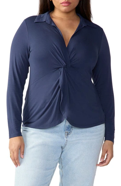 Sanctuary Dreamgirl Twisted Top In Navy Refle