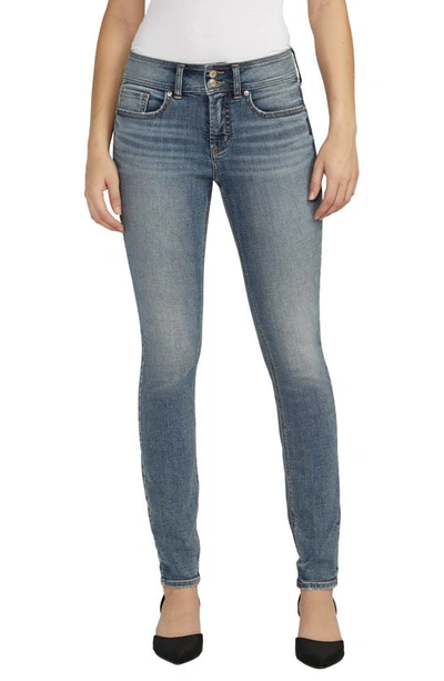 Silver Jeans Co. Suki Curvy Mid Rise Skinny Jeans In Indigo