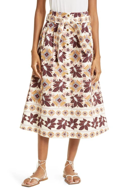 Cara Cara Oslo Print Denim Skirt In Multi