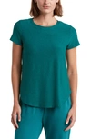 Beyond Yoga On The Down Low T-shirt In Lunar Teal Heather