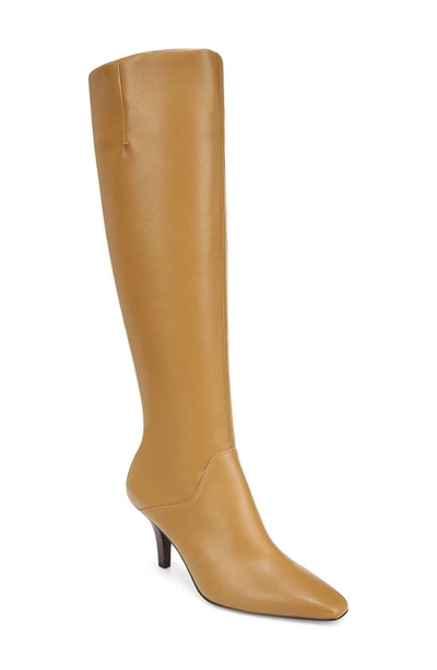 Franco Sarto Lyla Knee High Boot In Camel Brown Faux Leather