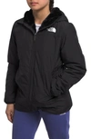 The North Face Kids' Mossbud Reversible Water Repellent Parka In Tnf Black