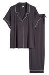 Nordstrom Moonlight Eco Crop Pajamas In Black