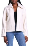 Avec Les Filles Relaxed Fit Shirt Jacket In Ivory