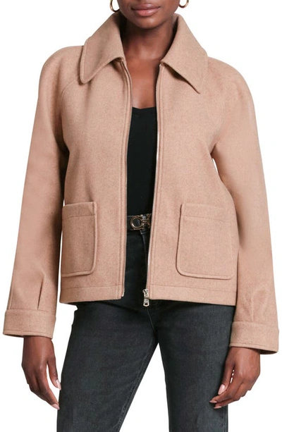 Avec Les Filles Relaxed Fit Shirt Jacket In Brown