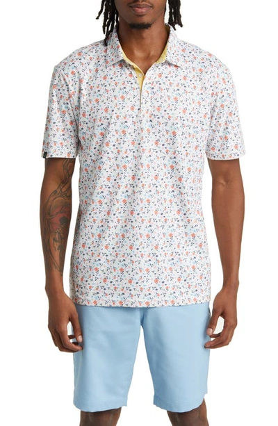 Swannies Murray Floral Golf Polo In White