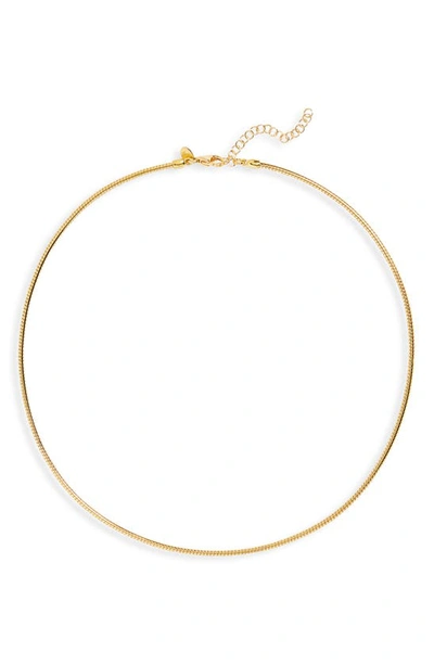 Argento Vivo Sterling Silver Lux Tubogas Chain Necklace In Gold