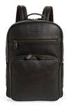 Johnston & Murphy Rhodes Leather Backpack In Black