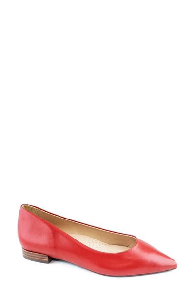 Marc Joseph New York Bianca Pointed Toe Pump In Red Napa Soft